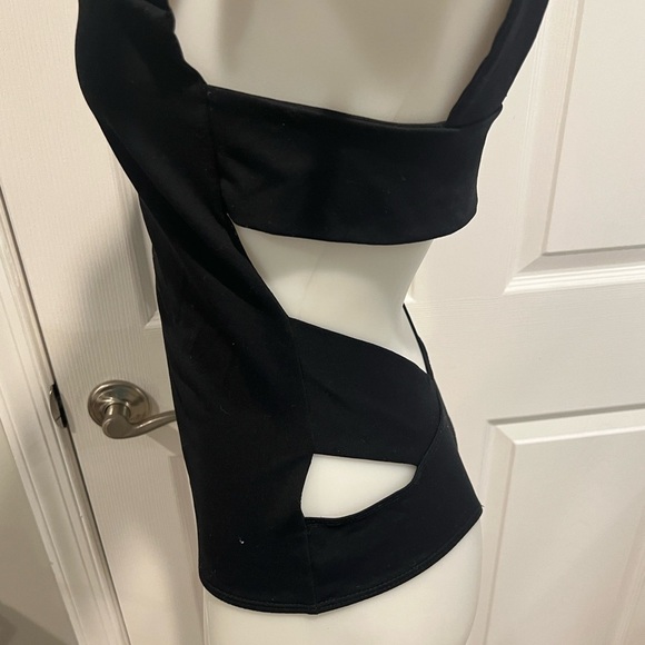 Intimately, free people black square neck sleeveless open back body suit M - Picture 3 of 6